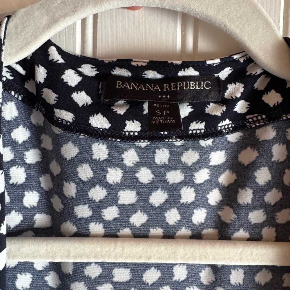 Banana Republic Navy and White Patterned Dress - Picture 3 of 3